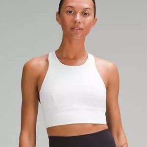 Lululemon White Wunder Train Longline Bra - Size 2 / XS / A/B cup